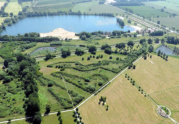 Luftbildaufnahme Langenhagener Wietzepark